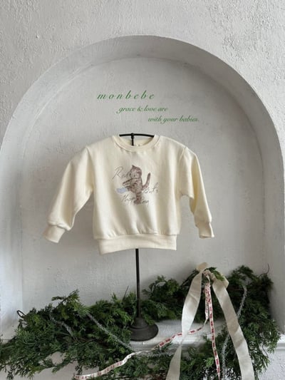 MONBEBE41｜(1y-8y) 法式小貓印花包屁衣3