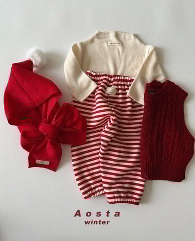 AOSTA66｜(6m-5y) 毛球連帽圍巾21