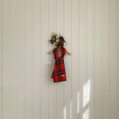 Fondue 35｜(Free  24x120cm)  格子圍巾5