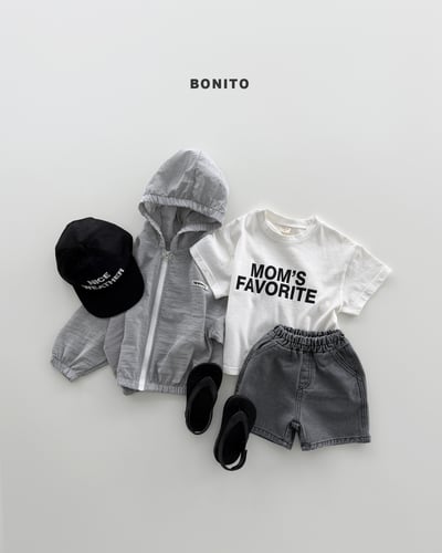 Bonito46｜(75cm-125cm) 3色連帽防風拉鍊外套10