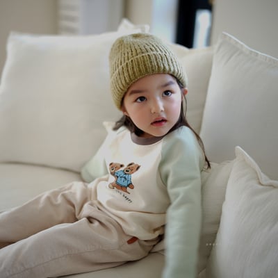 neneru29｜(70cm-125cm) 2色小熊撞色上衣5