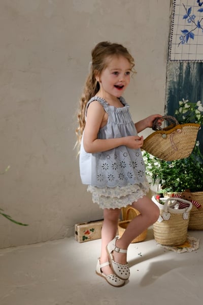 FLO09｜(75-140) 花朵蕾絲蛋糕裙5