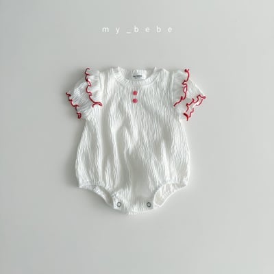 my_bebe13｜(58-72cm) 荷葉層次邊包屁衣12