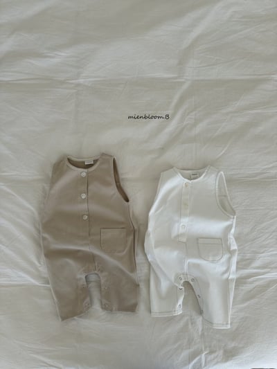 Bloom.b43｜(0m-18m) 素面包屁連身衣13