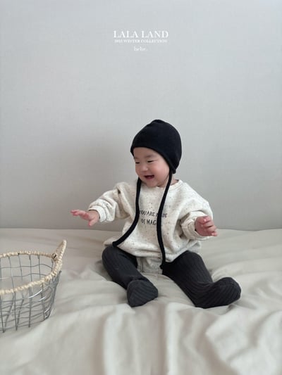 lala land14｜(60cm-83cm) 2色簡約英字內刷毛包屁衣7