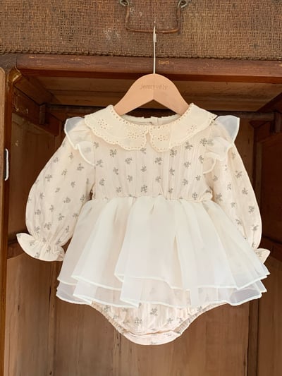 JE609｜(66cm-90cm) 碎花薄紗包屁衣23