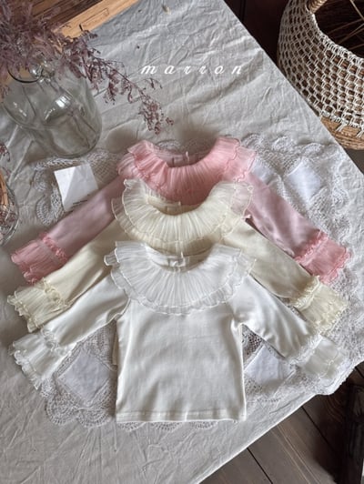 Marron08｜(1y-6y) 層次花瓣領袖上衣10