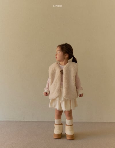 Lindo75｜(80cm-125cm) 緞帶刷毛背心15