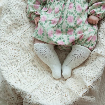 LEMONADE25｜(55cm-85cm) 2色玫瑰碎花包屁衣含帽子5