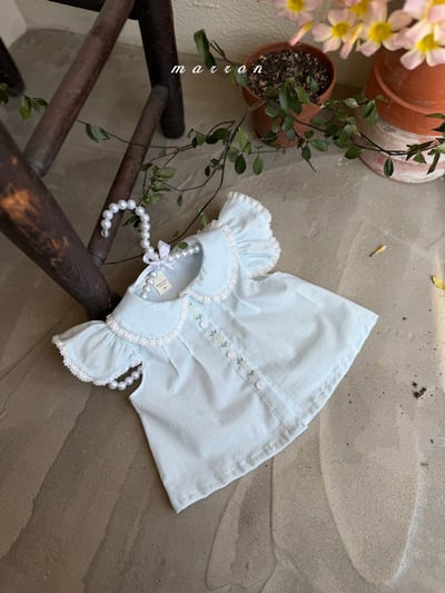 Marron23｜(1y-6y) 珍妮刺繡翻領襯衫6