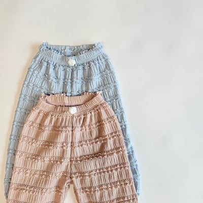 1st blue07｜(~93-118cm) 蕾絲滾邊縮口褲7