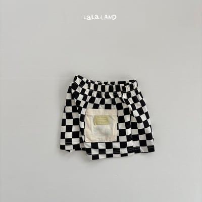 lala land69｜(75-120cm) 3色經典棋盤格紋短褲23