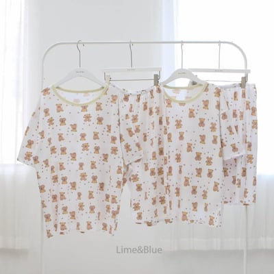 LIME&BLUE31｜(55-118cm MOM-DAD)  星星熊親子套裝5