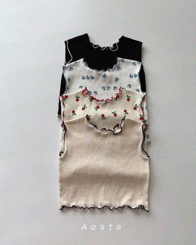 AOSTA47｜(6m-5y) 4款羅紋木耳邊無袖上衣3