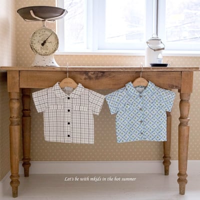 M-KIDS04｜(65-115cm) 印花襯衫7