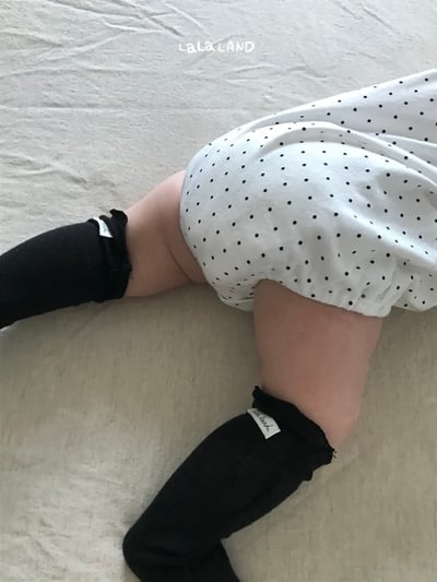 lala land39｜(3m-18m) 3色捲邊無根長襪7