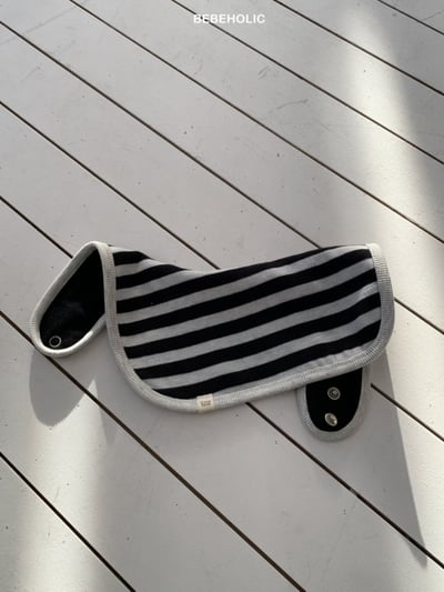 Bebe holic17｜(3m-18m) 雙面條紋毛圈圍兜7