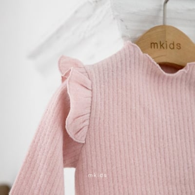 M-KIDS36｜(65-115cm) 2色磨毛荷葉捲邊套裝6