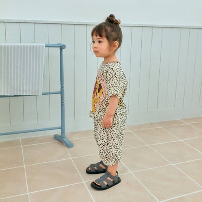 1st blue09｜(~93-118cm) 斑點七分褲5