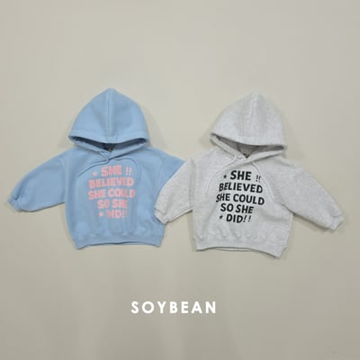 Soybean23｜(75cm-118cm) 英字印花連帽休閒上衣3