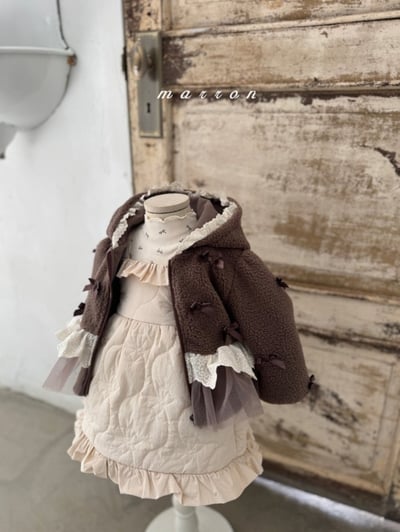 Marron 26｜(1y-6y) 絎縫荷葉肩帶洋裝16