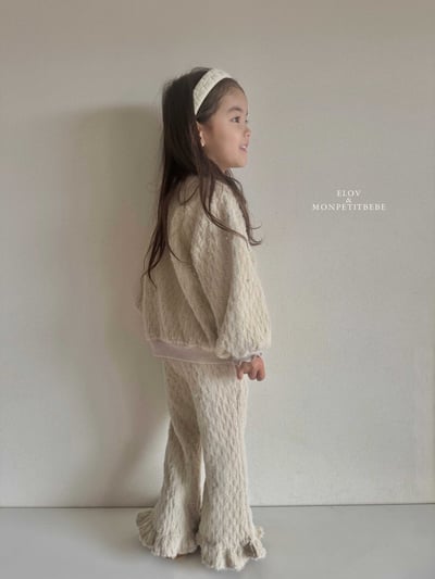 Monpetitbebe16｜(70cm-110cm) 荷葉邊起毛喇叭褲8