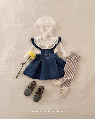 Valubebe75｜(65-90) 荷葉牛仔洋裝10