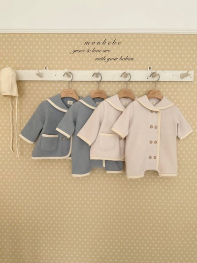 MONBEBE28｜(1y-8y) 滾邊排扣翻領外套13