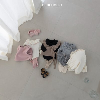 Bebe holic24｜(3m-18m) 荷葉捲邊領包屁衣20