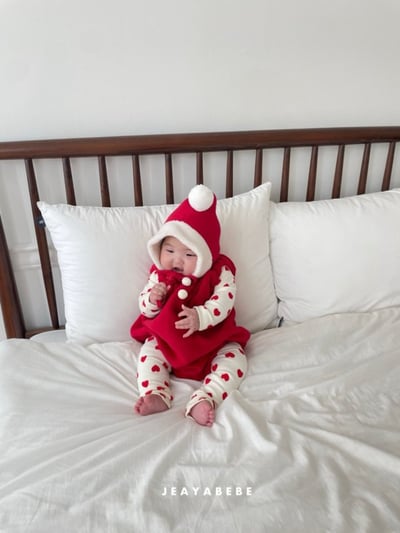 JEAYA02｜(3m-12m) 4色聖誕系列包屁衣含帽子21