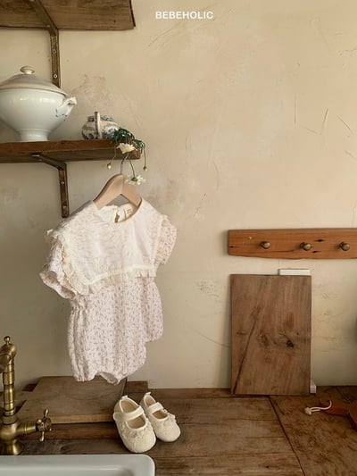 Bebe holic23｜(3m-18m) 翻領碎花連身服8