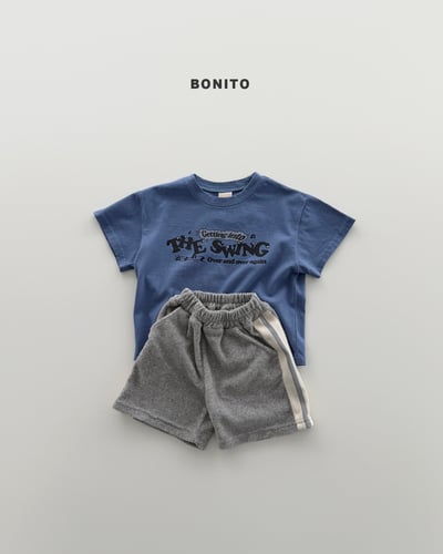 Bonito10｜(75cm-125cm) 3色雙線條運動短褲15