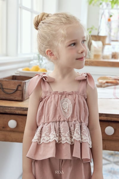 ROA16｜(6m-18m) 2色蕾絲荷葉波浪擺背心8