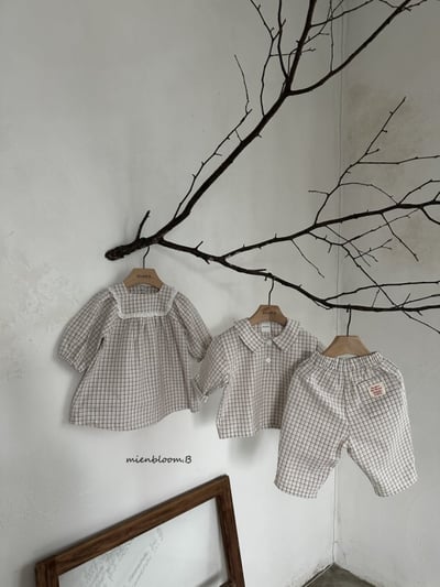 Bloom.b25｜(0m-7y) 經典格紋直筒褲5