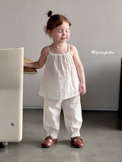 JE733｜(80-110cm) 細肩抽繩壓紋套裝7