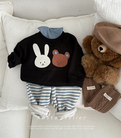 AOSTA07｜(6m-5y) 燈小熊小兔休閒上衣8