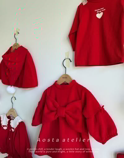 AOSTA65｜(6m-5y) 毛球連帽斗篷4