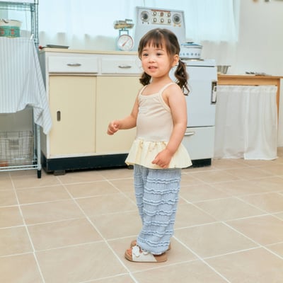 1st blue21｜(~93-118cm) 細肩荷葉邊背心6