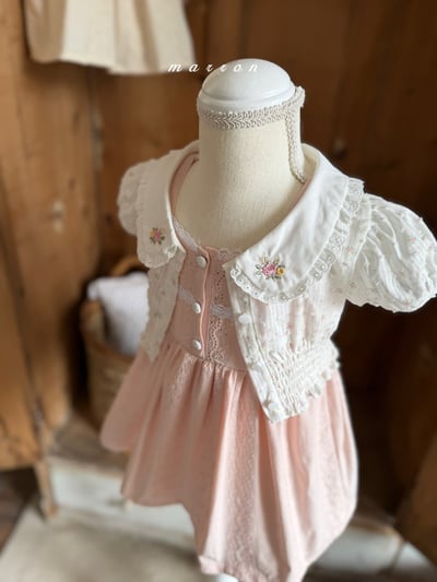 Marron07｜(3m-18m 1y-6y) 花園蕾絲邊包屁衣/洋裝16