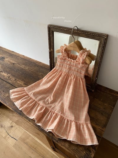 Anne Shirley25｜(1y-5y-mom) 2色格紋抓皺洋裝1