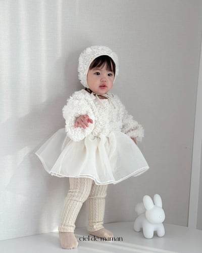 Cieldemaman20｜(3M~15M)  氣質雲朵洋裝含帽子5