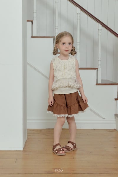 ROA34｜(6m-18m) 2色蕾絲滾邊褲裙12