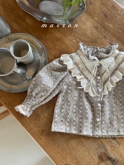 Marron13｜(1y-6y) 層次蕾絲花邊襯衫18