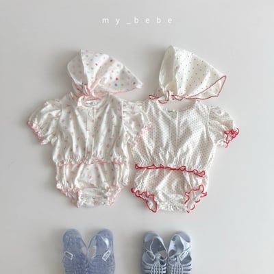 my_bebe15｜(58-72cm) 捲邊開襟外套包屁衣套裝12