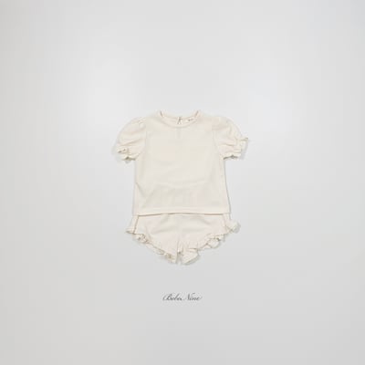 bebe nine09  (65cm-115cm)  3色荷葉邊公主袖套裝5