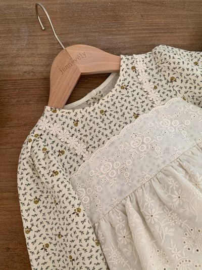 JE616｜(66cm-90cm) 碎花蕾絲背心設計包屁衣20