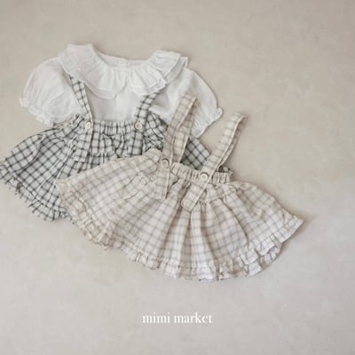 mimi market03 (75-90cm)  格子吊帶半身裙4