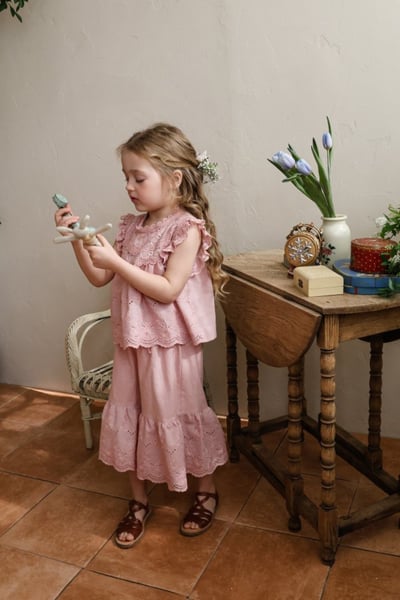 FLO28｜(75-140) 鏤空喇叭七分褲6