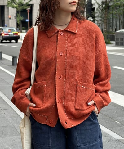 CPCM (男女) 復古縫製衣領開襟外套18