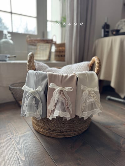 Marron19｜(1y-6y) 蝴蝶結蕾絲開岔長褲12